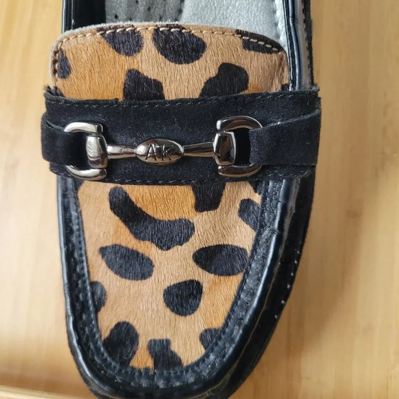 Anne Klein Zerega Black/Brown Leopard Loafers -  Size 9M - Picture 7 of 11